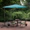 10ft. Offset Outdoor Patio Umbrella with Hand Crank